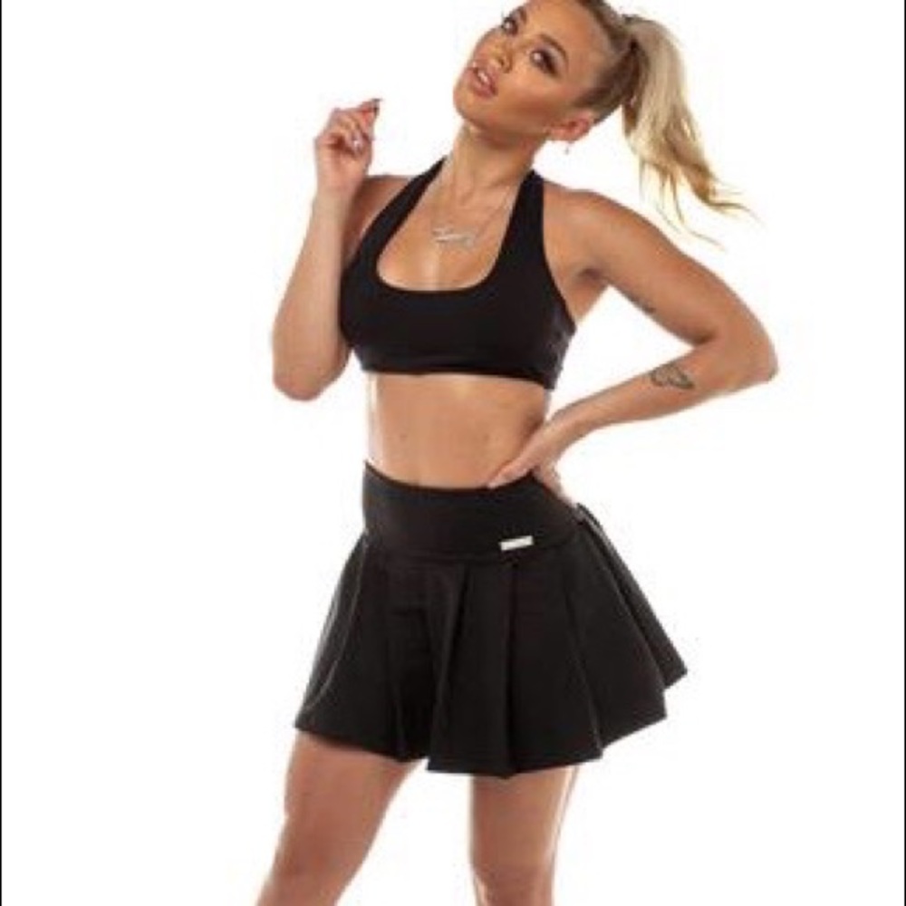 SASKI COLLECTION BLACK TENNIS SKIRT